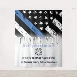 Jubileum blauwe lijn van politie wandkleed