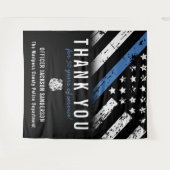 Jubileum blauwe lijn van politie wandkleed (Voorkant (horizontaal))