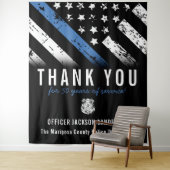 Jubileum blauwe lijn van politie wandkleed (In situ)