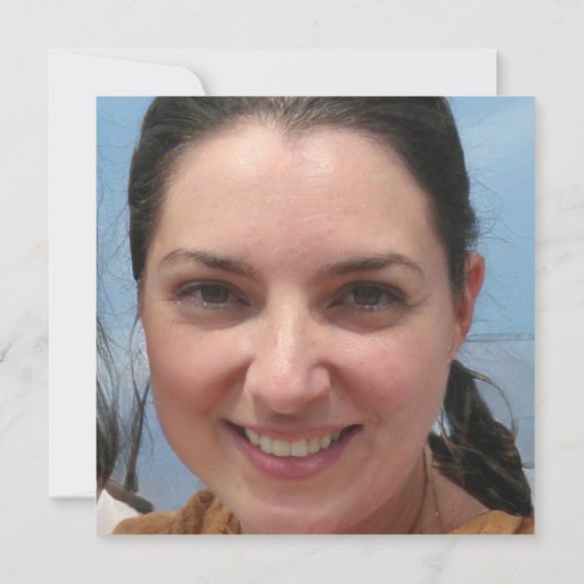 Jubileum blauwe waterverf foto van doodbloem kaart (Achterkant)