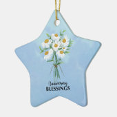 Jubileum Blessings Bouquet of Daisies Keramisch Ornament (Links)
