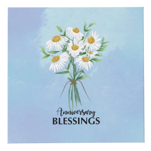 Jubileum Blessings Bouquet of Daisies Kubus (Rechts)