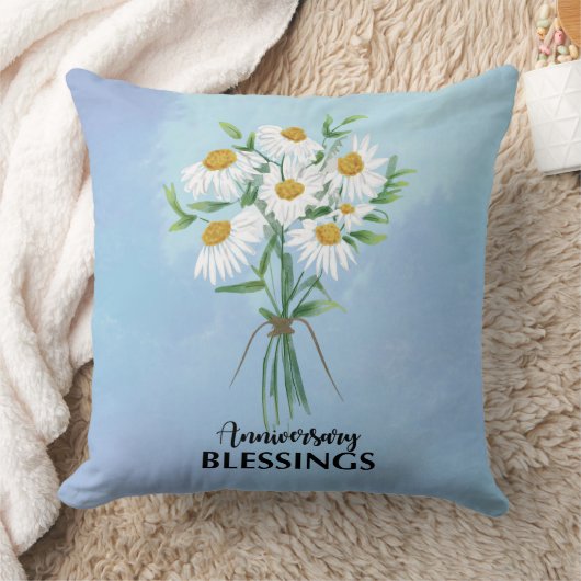 Jubileum Blessings Bouquet of Daisies Kussen (Deken)