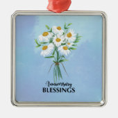 Jubileum Blessings Bouquet of Daisies Metalen Ornament (Voorkant)