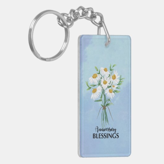 Jubileum Blessings Bouquet of Daisies Sleutelhanger (Voorkant Links)