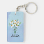Jubileum Blessings Bouquet of Daisies Sleutelhanger (achterkant)