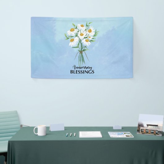 Jubileum Blessings Bouquet of Daisies Spandoek (Beurs)