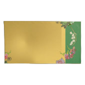 Jubileum Bloemen Groen/Gouden Kussensloop (Achterkant-Rechts)