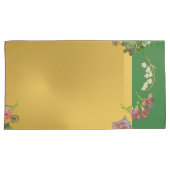 Jubileum Bloemen Groen/Gouden Kussensloop (Voorkant-Rechts)