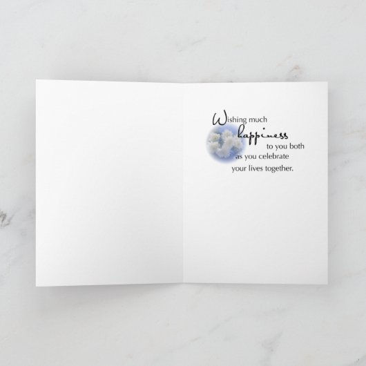 Jubileum bloemen op blauw kaart (Binnen)