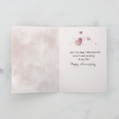 Jubileum bloemen op Roze Abstract Kaart (Binnen)