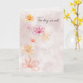 Jubileum bloemen op Roze Abstract Kaart (Gele Bloem)