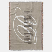 Jubileum/bruiloft Monogram  Rustic Deken (Voorkant Verticaal)