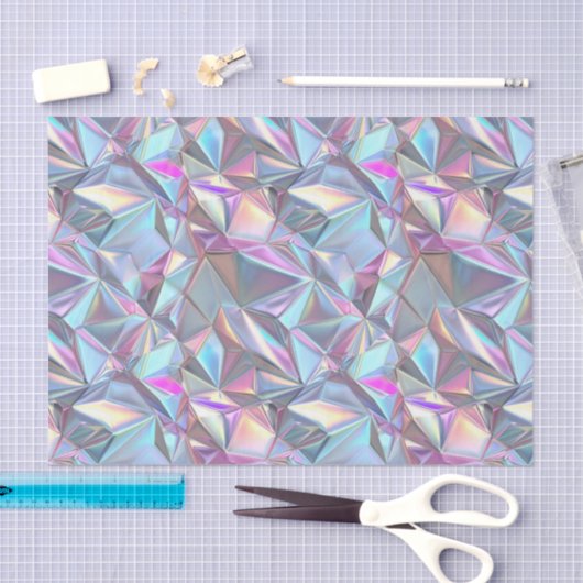 Jubileum Bruiloft Verjaardag Iriserend Metallic 4 Tissuepapier (Craft)