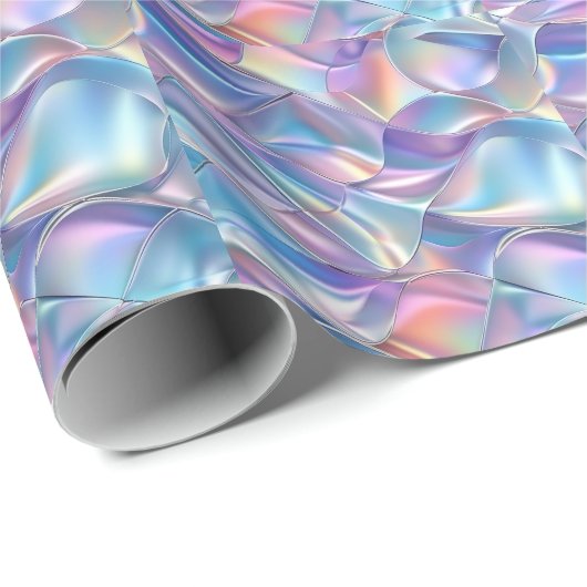 Jubileum Bruiloft Verjaardag Iriserend Metallic 6 Cadeaupapier (Rol Hoek)