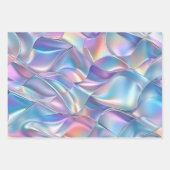 Jubileum Bruiloft Verjaardag Iriserend Metallic 6 Inpakpapier Vel (Voorkant 2)