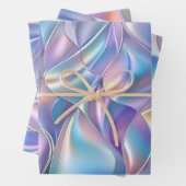 Jubileum Bruiloft Verjaardag Iriserend Metallic 6 Inpakpapier Vel (In situ)