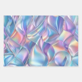 Jubileum Bruiloft Verjaardag Iriserend Metallic 6 Inpakpapier Vel (Voorkant)