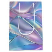 Jubileum Bruiloft Verjaardag Iriserend Metallic 6 Medium Cadeauzakje (Achterkant)