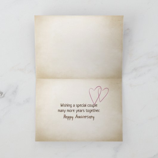 Jubileum Buck and Doe Love Kaart (Binnen)