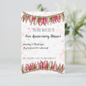 Jubileum cadeau voor uitnodiging voor een diner (Staand voorkant)