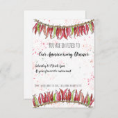 Jubileum cadeau voor uitnodiging voor een diner (Voorkant / Achterkant)