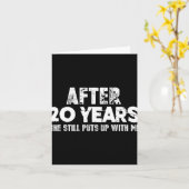 Jubileum Cadeaus voor Man - Grappig T-shirt 20 Y Kaart (Gele Bloem)