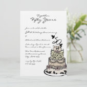 Jubileum Cake Kaart (Staand voorkant)