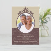 Jubileum Cameo Foto Uitnodiging (Staand voorkant)