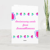 Jubileum card - 1 verjaardag kaart (Achterkant)