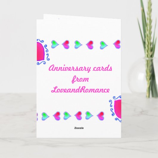 Jubileum card - 1 verjaardag kaart (Achterkant)