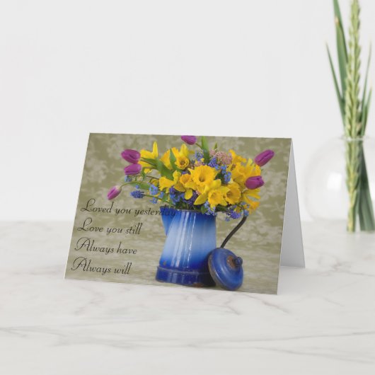 Jubileum Card - Ik ben gisteren dol op u Kaart (Voorkant)