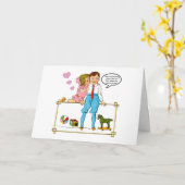 Jubileum- Cartoon Kaart (Gele Bloem)