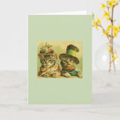  Jubileum Cats Wenskaart Kaart (Gele Bloem)