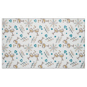 Jubileum Celebration Pattern Blue/Gold ID723 Stof (Fat Quarter)