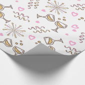 Jubileum Celebration Pattern Pink/Gold ID723 Cadeaupapier (Hoek)