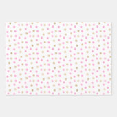 Jubileum Celebration Pattern Pink/Gold ID723 Inpakpapier Vel (Voorkant 3)