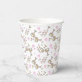 Jubileum Celebration Pattern Pink/Gold ID723 Papieren Bekers (Rechts)