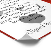 Jubileum Certificaat van Waardering voor Liefde Poster (Hoek)