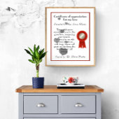 Jubileum Certificaat van Waardering voor Liefde Poster