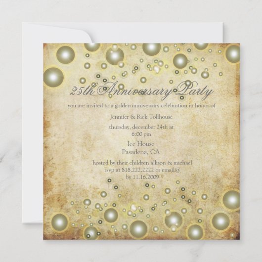 Jubileum, Champagne Bubbles Kaart (Achterkant)