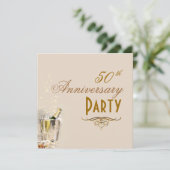 Jubileum, Champagne Bubbles Kaart (Staand voorkant)