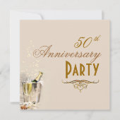 Jubileum, Champagne Bubbles Kaart (Voorkant)