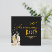 Jubileum, Champagne Bubbles Kaart (Staand voorkant)