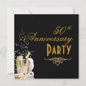 Jubileum, Champagne Bubbles Kaart (Voorkant)