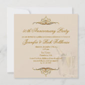 Jubileum, Champagne Bubbles Uitnodigingen (Achterkant)
