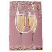 Jubileum Champagne en Confetti Medium Cadeauzakje (Voorkant)