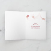 Jubileum Champagne Rozen Kaart (Binnen)