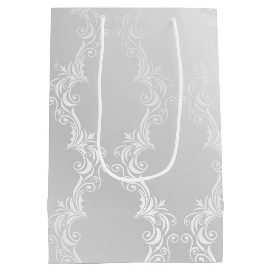 Jubileum Champagne Toast Damask Medium Cadeauzakje (Achterkant)