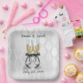 Jubileum Champagne Toast Papieren Bordje (Feest)